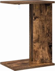 vidaXL End Table Καπνιστό Δρύς 35 x 25 x 50 εκ Επεξεργασμένο ξύλο