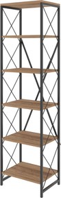 Βιβλιοθήκη Atlantic Πεύκο / Μαύρο PRIBE 50x30x180