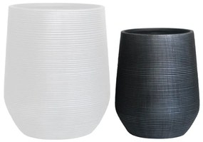 FLOWER POT-17 Φ45x50cm, Cement Απόχρωση Anthracite