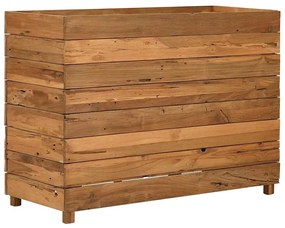vidaXL Ζαρντινιέρα Υπερυψωμένη 100x40x72 εκ. Ανακυκλ. Ξύλο Teak/Ατσάλι