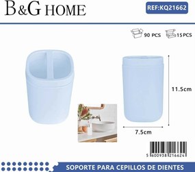 Θήκες οδοντόβουρτσας πλαστικές σε σετ 5Χ - Light Blue - 21662