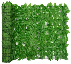 Διαχωριστικό Βεράντας με Πράσινα Φύλλα 600 x 100 εκ. - Πράσινο