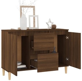 vidaXL Μπουφές Καφέ Δρυς 101 x 35 x 70 εκ. από Επεξεργασμένο Ξύλο