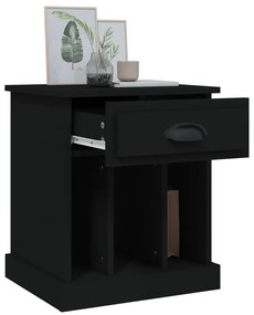 vidaXL Κομοδίνο Μαύρο 43x36x50 εκ.