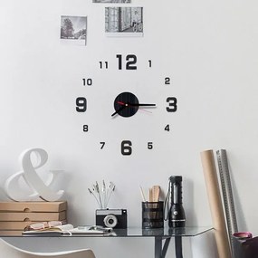 Αυτοκόλλητο ρολόι τοίχου με αριθμούς 60CM DIY ZH049