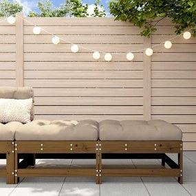 vidaXL Υποπόδια Κήπου με Μαξιλάρια 2 τεμ. Μελί από Μασίφ Ξύλο Πεύκου