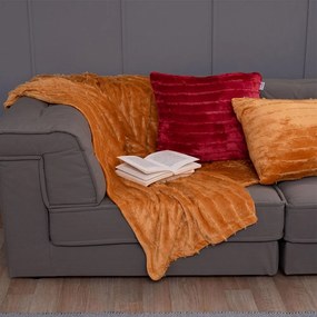 Κουβέρτα Καναπέ Gwen Gold Palamaiki 130x 180 Jacquard