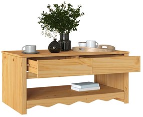 vidaXL Τραπεζάκι σαλονιού Δρυς 99 x 55 x 45 εκ. Μασίφ ξύλο πεύκου