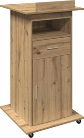 vidaXL Πλατφόρμα Artisan Oak Επεξεργασμένο ξύλο 55 x 55 x 107 cm
