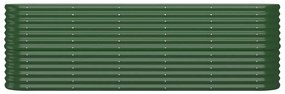 vidaXL Ζαρντινιέρα Πράσινη 224x40x68 εκ Γαλβανισμένος χάλυβας