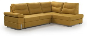 Γωνιακός καναπές κρεβάτι Gram με αποθηκευτικό χώρο, μουσταρδί 270x190x90cm – Δεξιά Γωνία – TED8545