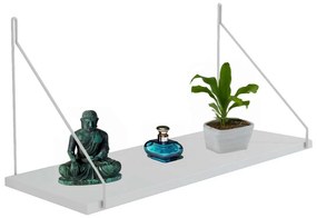Ράφι Τοίχου Agilan HM9183.15 72x20x27cm White Melamine, Metal