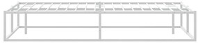 vidaXL Πλαίσιο κρεβατιού χωρίς στρώμα Λευκό 200x200 cm Μεταλλικό