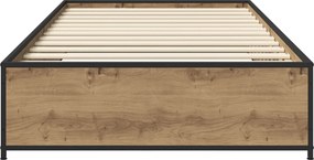 vidaXL Σκελετός Κρεβατιού Artisan Δρυς 80 x 200 cm Επεξεργασμένο Ξύλο