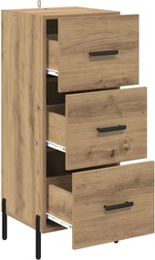 vidaXL Πλαϊνό γραφείο με συρτάρι artisan δρυς 34 x 34.5 x 90 εκ