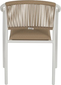 ΠΟΛΥΘΡΟΝΑ ΑΛΟΥΜΙΝΙΟΥ ΛΕΥΚΟ ΜΕ PE RATTAN WICKER HM5856.01 57x63x80Yεκ.