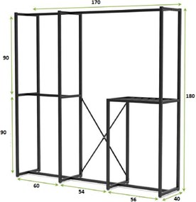 Καλόγερος Μαύρο BRALARA 170x40x180