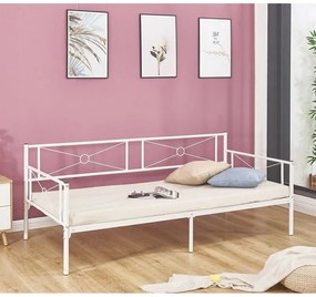 QUEEN Daybed Κρεβάτι Μέταλλο Βαφή Άσπρο