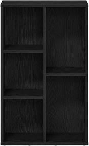 vidaXL Βιβλιοθήκη Μαύρη Δρυς 50x25x80 εκ. από Τεχνητό Ξύλο