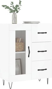 vidaXL Ντουλάπι Γυαλιστερό Λευκό 69,5x34x90 εκ. Επεξεργασμένο Ξύλο