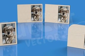 Intra απο ξύλο plywood 3mm-4mm πάχος 4 Επιτραπέζια βάση για κορνίζα 1 φωτογραφία Δίασταση 20x30 cm INTRAFABR-120162019