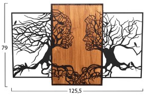 ΔΙΑΚΟΣΜΗΤΙΚΟ ΤΟΙΧΟΥ ILLUSION HM4654 ΦΥΛΛΑ ΜΕΤΑΛΛΟΥ-ΞΥΛΟ 125,5x3x79Υεκ.