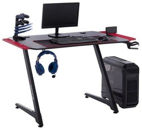 ΓΡΑΦΕΙΟ GAMING PRO HM11578.04 ME ΚΟΚΚΙΝΗ ΕΠΕΚΤΑΣΗ 130x60x76Υ εκ.