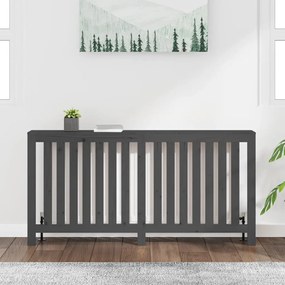 vidaXL Κάλυμμα Καλοριφέρ Γκρι 169x19x84 εκ. από Μασίφ Ξύλο Πεύκου
