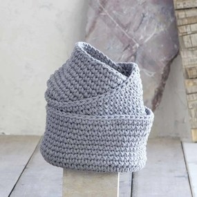 Καλάθι Αποθήκευσης (Φ28x15) Nima Panier Grey