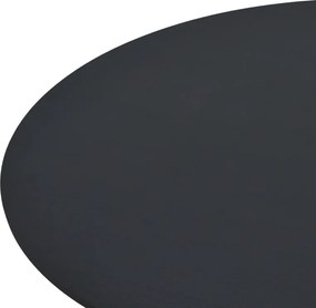 Τραπέζι Xuson pakoworld μαύρο mdf με μεταλλικό πόδι Φ120x75εκ
