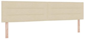 vidaXL Κρεβάτι box spring με στρώμα με στρώμα Κρεμ 200 x 200 cm ύφασμα