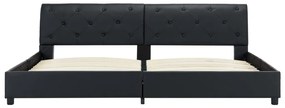 vidaXL Πλαίσιο Κρεβατιού Μαύρο 180 x 200 εκ. από Συνθετικό Δέρμα