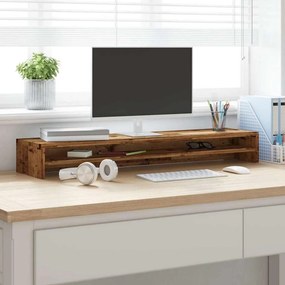 vidaXL Βάση Οθονών Παλαιό Ξύλο 100 x 24 x 13 εκ. από Επεξ. Ξύλο