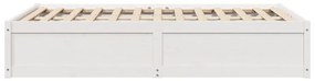 vidaXL Σκελετός Κρεβ. Χωρίς Στρώμα Λευκό 135x190 εκ Μασίφ Πεύκο