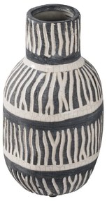 Artekko Artekko Candia Κεραμικό Βάζο σε Άσπρο με Γκρι (12.5x12.5x22)cm 1705
