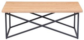 ΤΡΑΠΕΖΙ ΣΑΛΟΝΙΟΥ HM9469.01 MDF ΜΕ ΚΑΠΛΑΜΑ ΞΥΛΟΥ ΣΕ ΦΥΣΙΚΟ&amp;ΣΤΥΛ ΡΟΥΣΤΙΚ 120x60x45,5Yεκ.