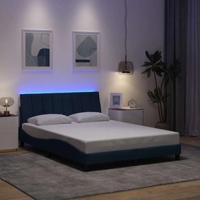 vidaXL Πλαίσιο κρεβατιού χωρίς στρώμα Hanko μπλε 120x200cm ύφασμα