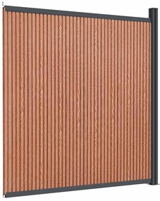 vidaXL Πάνελ Περίφραξης Καφέ 173 x 186 εκ. από WPC