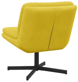 vidaXL Γυριστή Χαλαρωτική Καρέκλα Κίτρινο 63 x 75 x 76 εκ Βελούδο