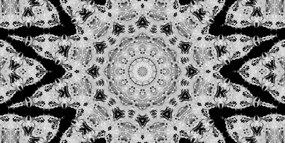 Εικόνα ενδιαφέρουσα Mandala σε μαύρο & άσπρο - 120x60