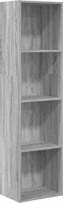 vidaXL Βιβλιοθήκη Γκρι Sonoma 40x30x152 εκ. από Επεξεργ. Ξύλο