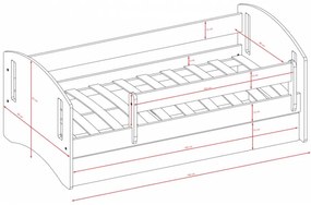 Παιδικό κρεβάτι Classic II-Prasino-140 x 80