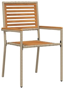 vidaXL Σέτ φαγητού για κήπο 7 pcs Μπεζ Στερεό Ξύλο Ακακίας