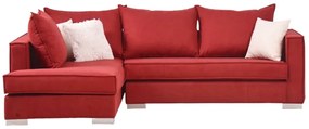 Γωνιακός καναπές Polo 260x200x90cm Κόκκινος, Αναστρέψιμος