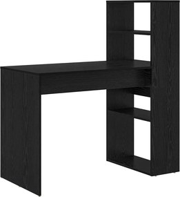 vidaXL Γραφείο Μαύρη Οξυά 113 x 54 x 120 εκ. Επεξεργασμένο ξύλο