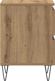 vidaXL Κομοδίνο 2 pcs artisan δρυς 40 x 35 x 50 εκ. Επεξεργασμένο ξύλο