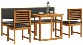 vidaXL Σετ Μπιστρό Κήπου 5 pcs Καφέ Μασίφ ξύλο ακακίας
