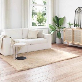 vidaXL Χαλί από τεχνητό πρόβειο δέρμα TAFALLA Μπεζ 140 x 200 cm
