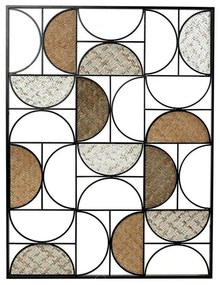 Διακοσμητικό Τοίχου ICY334 103,3x2,5x78cm Black-Beige Espiel Metal