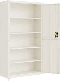 vidaXL Αρχειοθήκη Λευκή 105 x 40 x 180 εκ. Ατσάλινη